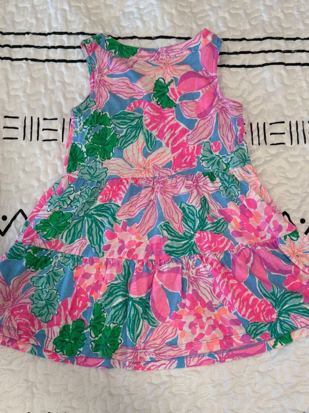 EUC - Girls XS - Lilly Pulitzer - Mini Lorina Swing Dress - Tiger's Lair Floral - Picture 2 of 2